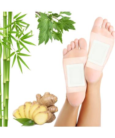 Lymphatic Drainage Ginger Foot Pads 50 Pads - Ginger Oil Foot Patches Deep Cleansing Sleep Aids Relieve Stress and Fatigue Improve Sleep Quality