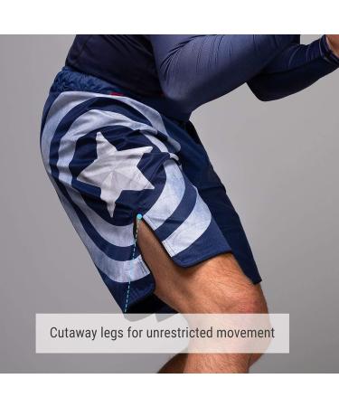 Hayabusa Marvel Hero Elite BJJ Fight Shorts - Large Blue - Buy Online on GoSupps.com