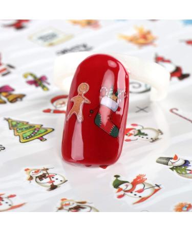 Naler Christmas Nail Stickers 24 Small Sheets Xmas Nail Toe Stickers Water Slide Decal for Women Girls Ladies Christmas Decoration - Buy Online on GoSupps.com