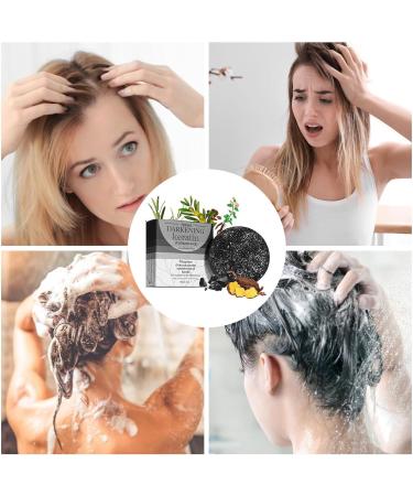 Hair Darkening Shampoo Bar Soap | Repairing Shampoo Soap for Fine & White Hair - Hair Cleaning Supplies Soap with Gentle Ingredients for Jingan - Buy Online on GoSupps.com