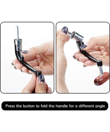 Lixada 3PCS Fishing Reel Power Handle Grip - Non-Slip Foldable Wooden Knob for Spinning Reel - Replacement Grip Parts - Buy Online on GoSupps.com