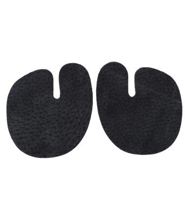 Metatarsal Pads 1 Pair Flip Flops Forefoot Pad Prevent Skin Abrasion Anti Slip Self Adhesive Leather Metatarsal Pad (Black)