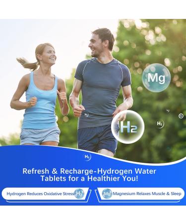 Hywebrvctok Hydrogen Water Tablets with Magnesium, 8 PPM H2 Molecular Hydrogen Tablets for Drinking Water, Rich in Antioxidants, Supports Cellular Health ,Recovery & Cognitive Function, 120 Counts - Buy Online on GoSupps.com