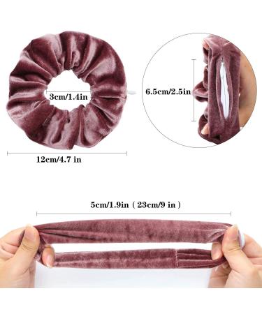 Jaolex 4 Pack Hair Scrunchies with Zipper Pocket - Velvet Elastic Hair Bands - Buy Online on GoSupps.com
