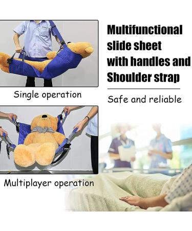 Positioning Bed Pad with Handles Incontinence Mattress Bedding Protector Liner for Hospital Bedridden Lift Moving Patient Elderly Seniors Turner Transfer Sling Home Nursing Blue - Buy Online on GoSupps.com