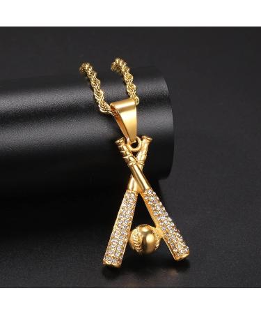 Baseball Necklace | Stainless Steel Pendant | Sports Jewelry for Men and Women - Buy Online on GoSupps.com