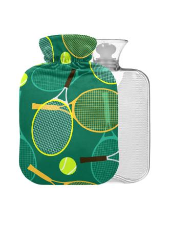 Tennis ball hot water bottle with cover 1 l small hot water bag for pain relief bed hand and feet BAP-free