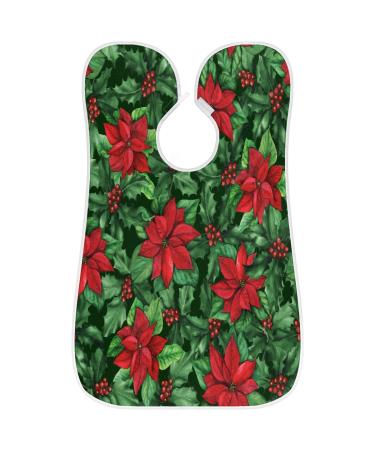 Christmas Flower Leaf Beard Bib Apron - Non-Stick Waterproof Hair Catcher for Men | Perfect Grooming Gift - Buy Online on GoSupps.com