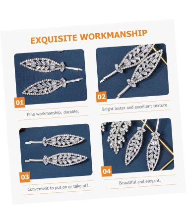 Ipetboom 2 Pairs Rhinestone Hair Clip Floral Headpiece Highlights Hair Dye Kit Leaves Hair Clilps Wedding Hair Accessories Wedding Hair Clip Bridal Hair Pin Wild Zinc Alloy Bride Bang Clip - Buy Online on GoSupps.com