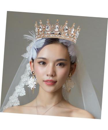 Healeved Baroque Crown Wedding Bridal Crown Headpiece Wedding Bride Crown Rhinestone Crown for Bride Wedding Rhinestone Crown Rhinestone Crown for Ladies Crown for Women Zinc Alloy - Buy Online on GoSupps.com