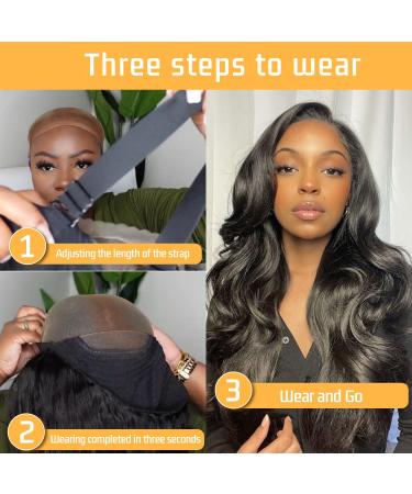 Shop Gluess Wig: Human Hair Pre Cut Lace Body Wave 14inch - Natural Hairline Beginner Friendly 180% Density | International Shipping Available - Buy Online on GoSupps.com