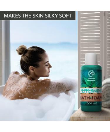 Relaxing Bathing Foam with Essential Peppermint Oil 1000ml | Wellness Aromatherapy & Spa Experience for Good Sleep and Body Care - Buy Online on GoSupps.com