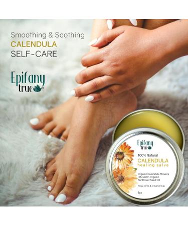 Epifany Calendula Salve 2oz & Apricot Camellia Satin Body Oil 4oz Bundle | Dry Skin Soothing Balm & Bug Itch Relief | Vitamin-E Rich Antioxidants for Skin Elasticity - Buy Online on GoSupps.com