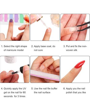 Buy Nail Extensions Fiberglass Manicure Set | DIY Nail Tip Tools & Accessories for UV-Gel Art - International Shipping - Buy Online on GoSupps.com