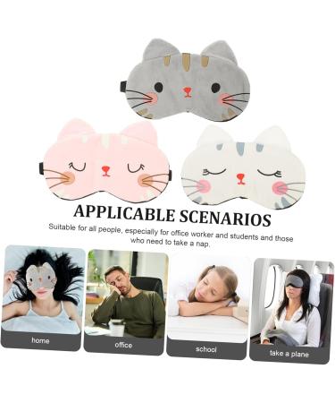 Healvian 3Piece Cotton Sleeping Masks Lightproof Sleeping Mask for Men Women Boys and Girls Portable Sleep Blindfold - Buy Online on GoSupps.com