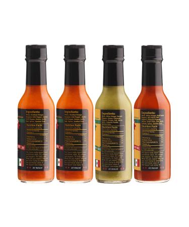 Gringo Bandito Super Hot Sauce Variety Pack 5 Fl Oz (Pack of 4) - Spicy Condiment Gift Set - Buy Online on GoSupps.com
