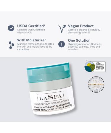 Glycolic Acid Peel (10%) Treatment Kit by LASPA | Exfoliating Face Peel for Anti-Aging & Skin Texture | Hydrating Hyaluronic Acid - 0.50 oz - Buy Online on GoSupps.com