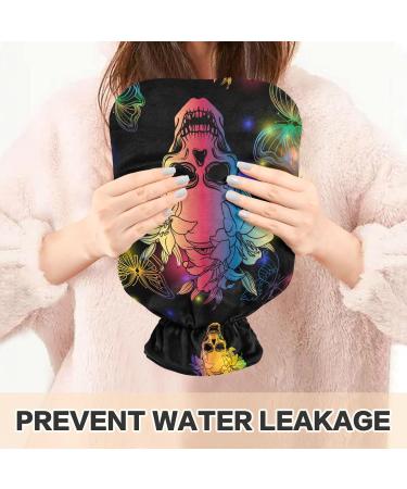 Colorful Skull Hot Water Bottle with Cover - 2L Heating Bag for Pain Relief & Menstrual Cramps - Buy Online on GoSupps.com