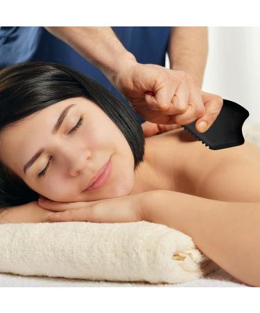 Gua Sha Massage Tool for Women - Black Bianstone Guasha Board for Traditional Acupuncture Therapy and Anti-Aging Skin Care - Buy Online on GoSupps.com