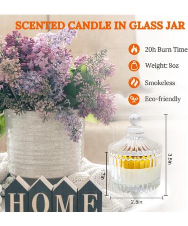 Buy Yellow Sunflower Candle in Glass Jar - Lilac Scented Perfect Home Decoration & Gift for Christmas & Thanksgiving - Buy Online on GoSupps.com