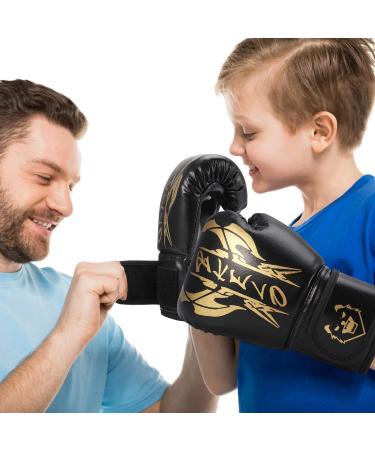 Kids Boxing Gloves  Sparring Gloves for Kids 3-15  Youth Training Gloves with Junior Punch PU Leather  Kids Boxing Gloves for Punching Bag  Kickboxing  Muay Thai  MMA black - Buy Online on GoSupps.com