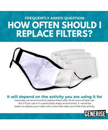 Face Mask Filter x20 GENERISE Filters for Face Masks UK Stock - Replaceable Carbon Activated Face Mask Filters - Buy Online on GoSupps.com