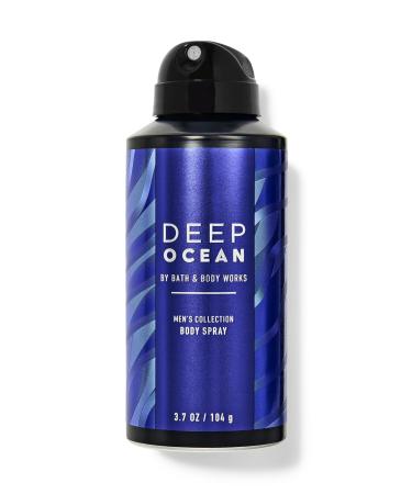 Men's Collection Body Spray Cologne Mist All New 2024 Scent DEEP OCEAN 3.7 oz