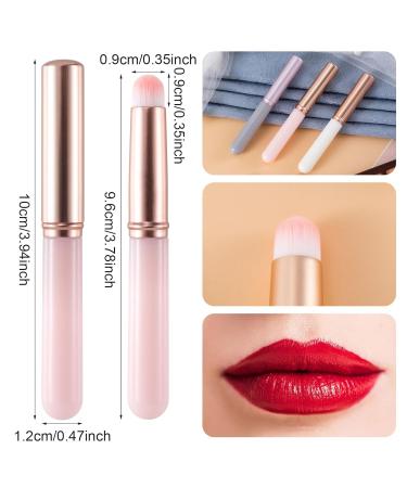 6Pcs Professional Lip Blending Brushes Set - Round Head Smudge Applicators for Lipstick Gloss & Concealer | Perfect for Flawless Makeup Application - Buy Online on GoSupps.com