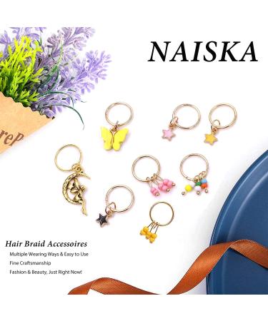 NAISKA 20Pcs Gold Butterfly Braid Clips - Pearl Shiny Hair Accessories for Women and Girls - Buy Online on GoSupps.com