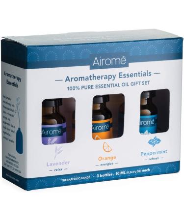 Airom Aromatherapy Essentials Gift Set - 3 Pack of 10 ml Therapeutic Grade Oils | Lavender Orange Peppermint - Perfect International Shipping - Buy Online on GoSupps.com