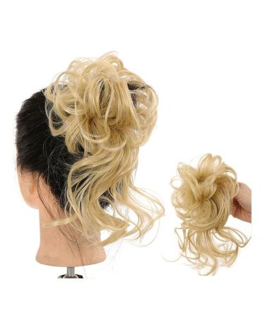 Hair Chignon Synthetic Curly Hair Bun Ponytail Hair Extensions Long Messy Curly Hair Bun with Elastic Band Women Hair Bun Headbands Messy Bun Hair Piece (Color : 0011)