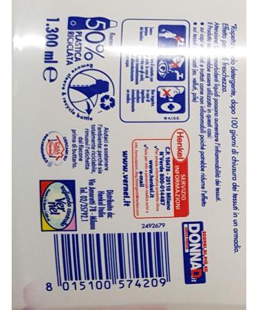 Vernel Concentrated Fabric Softener - Peony & White Tea 1300ml | Premium Softening Solution for International Shipping - Buy Online on GoSupps.com