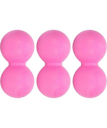 Verdant Touch Neck Massage Ball - Silicone Peanut Shape for Neck & Shoulder Relief 3 Pack - Rose Red | International Shipping Available - Buy Online on GoSupps.com