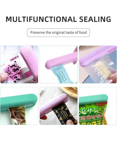 2 PACK Mini Bag Sealer Heat Seal - Handheld Food Resealer for Storage - Portable Smart Sealer with 45 Power Cable - Green+Purple - Buy Online on GoSupps.com