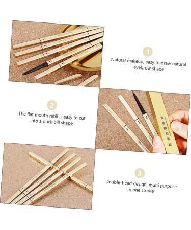 Healeved 5pcs Double Ended Eyebrow Pencil Smudge Proof Eyebrow Pencil Eyebrow Makeup Tools Brow Pens Plastic - Buy Online on GoSupps.com
