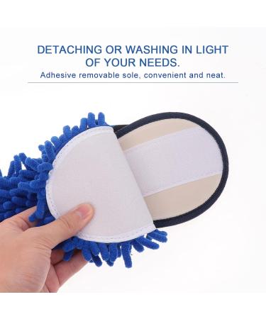 Men's and Women's Simple Wipeable Floor Mopping Sweeping Wood Floor Tile Cleaning Slippers Slippers Floor Dust Cleaning Slipper Coffee 26.5x10x3.5cm - Buy Online on GoSupps.com
