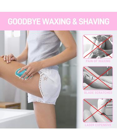 2022 New Crystal Hair Eraser: Portable Hair Remover for Women and Men - Painless Skin Exfoliator Tool in Black+Blue - Buy Online on GoSupps.com