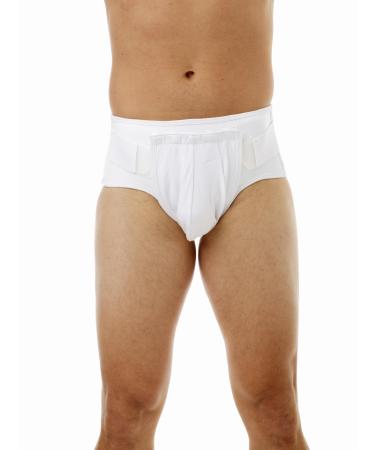 Underworks INGUINAL HERNIA SUPPORT BRIEF WITH HOT/COLD THERAPY PADS INCLUDED Large 37-40 Waist