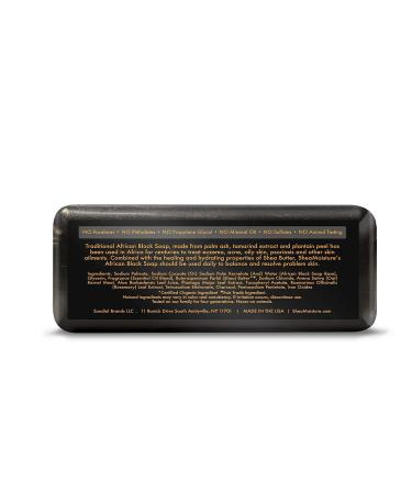 Shea Moisture African Black Soap with Shea Butter 8 oz - Pack of 3 | Natural Skin Care - Buy Online on GoSupps.com