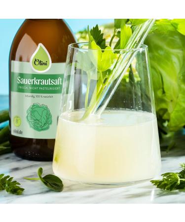 Olini Fermentation: 500ml White Cabbage Juice - Natural Probiotic Drink 100% Fresh Not Pasteurized Rich in Vitamin C No Preservatives - Buy Online on GoSupps.com
