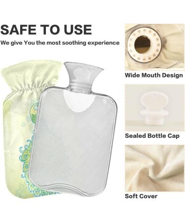 NAANLE PEACOCK 2L Heat Bottle - Large Transparent Warm Water Bottle for Pain Relief & Hot/Cold Therapy - Ideal for Bed Hands & Feet - Buy Online on GoSupps.com