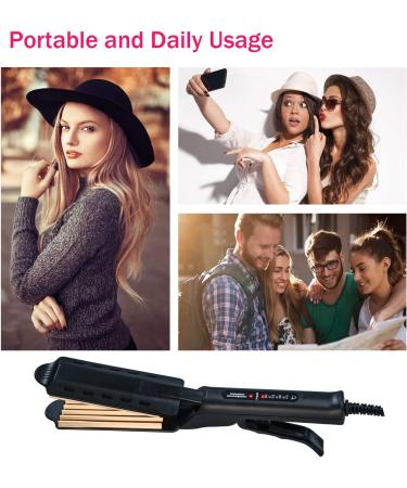 2'' Fluffy Hairstyle Hair Crimper Iron for Perfect Curls - Corrugation Hair Iron for Stylish Look - Buy Online on GoSupps.com