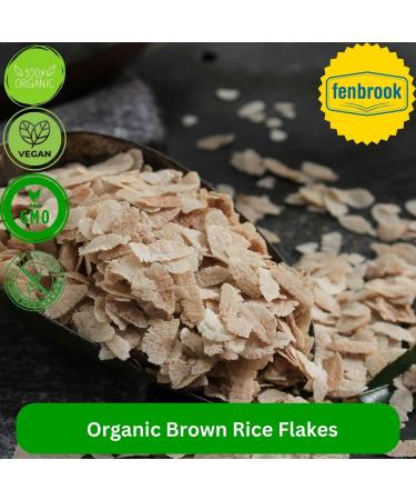 500g Organic Brown Rice Flakes | Certified by Fenbrook Organic - Buy Online on GoSupps.com