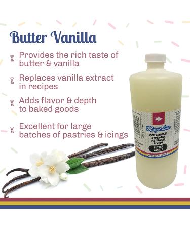 Magic Line Butter Vanilla Flavoring Oil for Baking - 32 Fl Oz - Replaces Vanilla Flavor Extracts - Buy Online on GoSupps.com