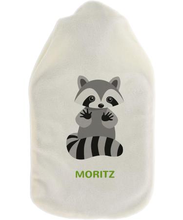 Personalized Cozy Hot Water Bottle with Raccoon Cover | 800 ml | Ideal Gift for Kids & Adults - Buy Online on GoSupps.com