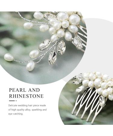 Easedaily Silver Rhinestone Bridal Hair Comb - Wedding Hair Accessory for Women - Buy Online on GoSupps.com