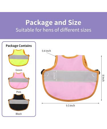 Vehipa 3 Pcs Reflective Chicken Vest Set - Adjustable Harness for Poultry - Feather Protection for Hen, Geese, Duck - Buy Online on GoSupps.com