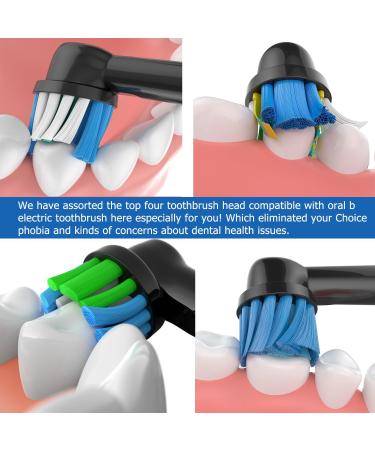 Buy Qtitu 8-Piece Compatible Oral-B Electric Toothbrush Attachments - Sensitive Precision Raft - Efficient Cleaning - Black - Buy Online on GoSupps.com