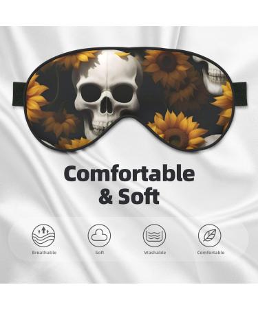 Sunflower Halloween Skull Sleep Mask | Adjustable & Breathable Eye Mask for Comfortable Sleep - Shop Internationally - Buy Online on GoSupps.com