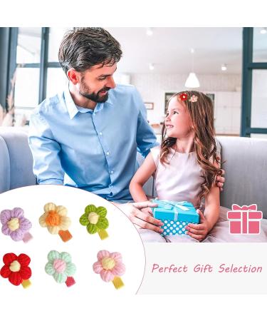 Shop Dhweku 12pc Baby Hair Clips - Cute Plush Flower Hairpins & Accessories for Baby Girls - Buy Online on GoSupps.com
